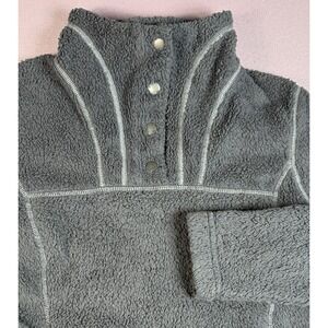 KUHL 1/4 Button Fleece‎ Pullover Women's XS Gray Sweater Outdoor Hiking Camp